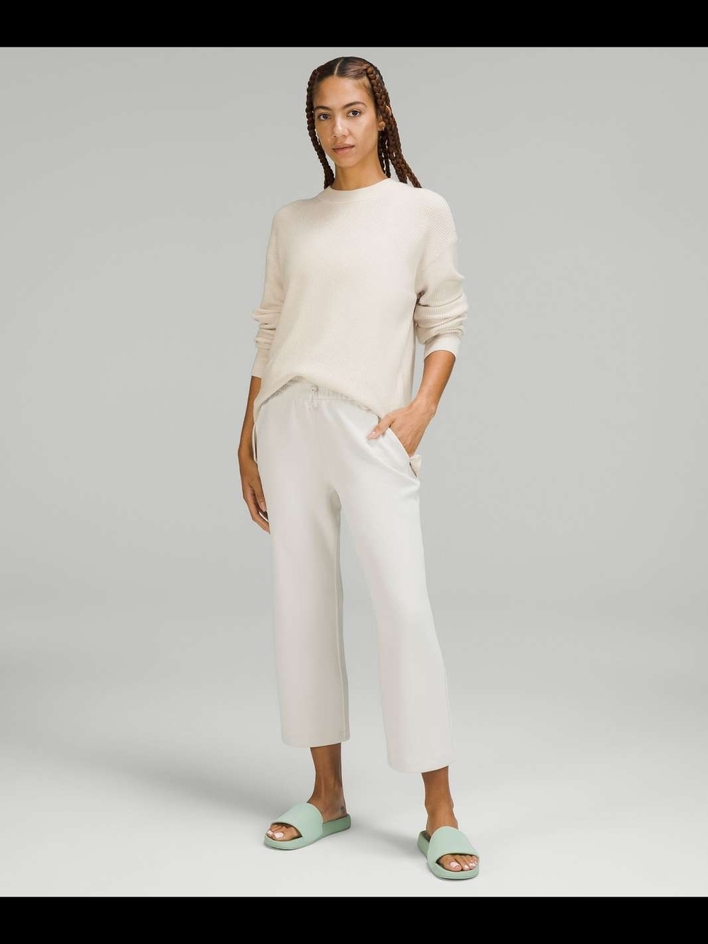 Lululemon Merino Wool Blend Ribbed Crewneck Sweater